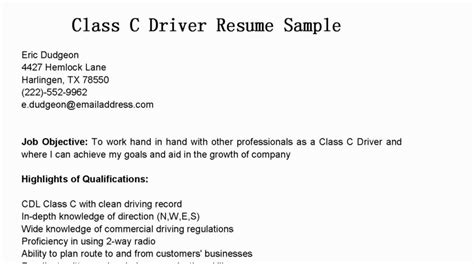 How Write An Application For A Driver How To Write Job