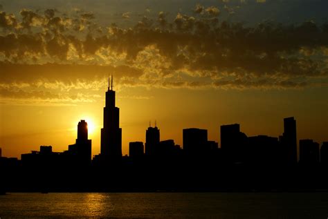Chicago Skyline Silhouette Vectorjpeg 3872×2592 Cityscape