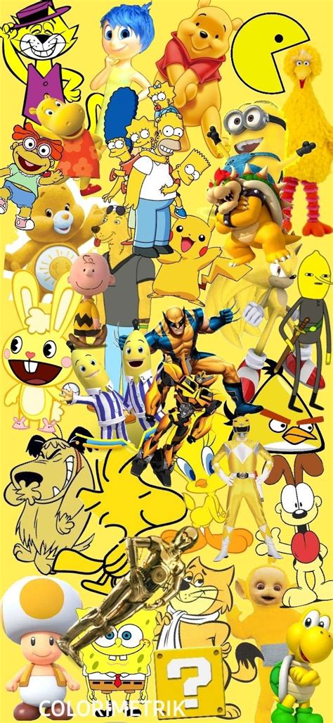 Personajes Color Amarillo Amarillo Yellow Characters Yellow Blue