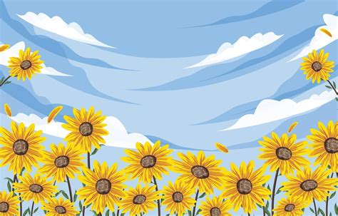 Beautiful Sunflower Background 2058766 Vector Art At Vecteezy