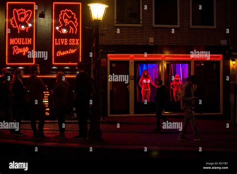 Bereich Der Rotlichtviertel Von Amsterdam Berühmt Für Seine Prostituierte Posieren In Windows