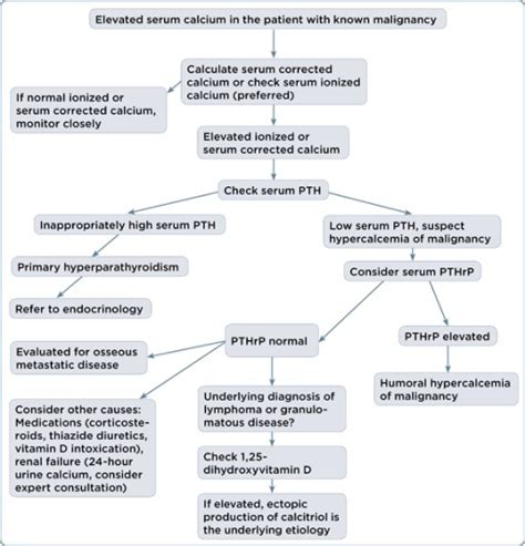 Diagnostic Algorithm Of Hypercalcemia In The Oncology S Open I