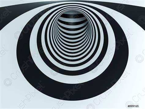 Optical Illusion Black And White Tunnel Stock Photo 899165 Crushpixel