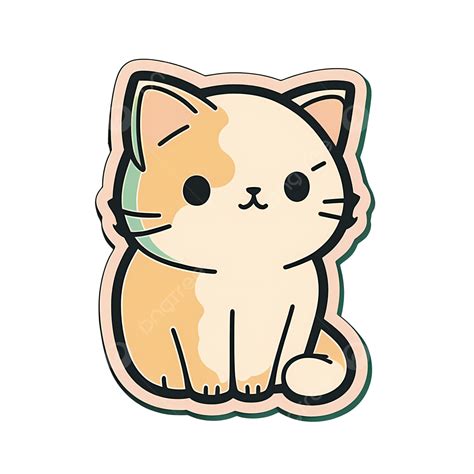 Gambar Kitty Stiker Kucing Lucu Kucing Kartun Kucing Stiker Kucing