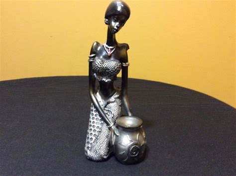 Hand Crafted Vintage African Women Sculpture Candlestick Etsy