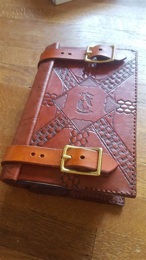 Leather Book Cover Etsy