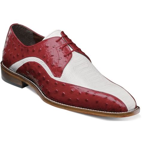 Stacy Adams Stacy Adams Trevi Leather Sole Bike Toe Oxford Shoes Red