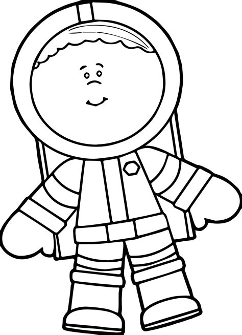 A Drawing Of An Astronaut In His Space Suit