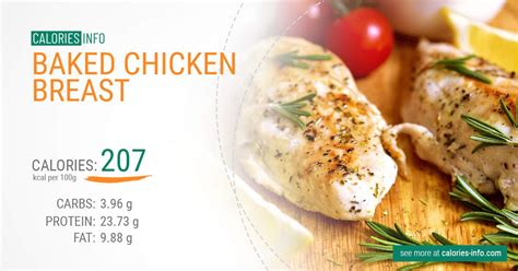 How many calories are in chicken breast? CALORIES In Baked Chicken Breast. I've analysed it carefully