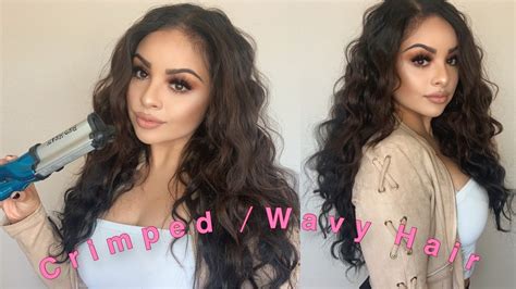 How To Get Crimpedwavy Hair Tutorial Using Bed Head Deep Waver Youtube