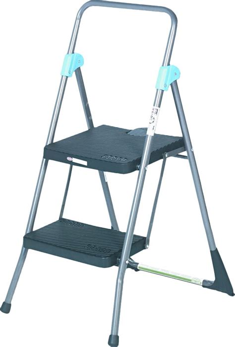 Cosco 2 Step Steel Commercial Folding Step Stool With 300 Lb Load