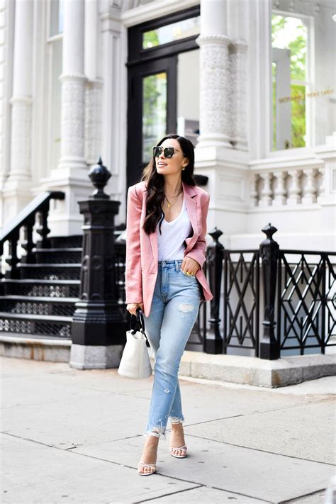pink silk blazer outfit a blog by with love from kat in 2020 blazer outfits pink silk outfits