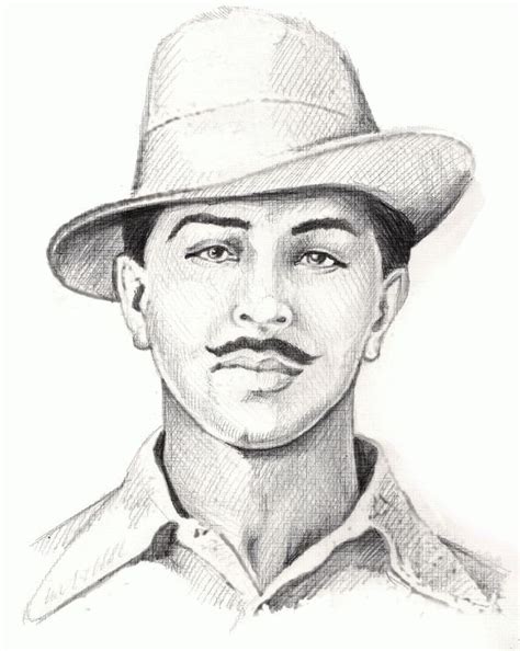 Bhagat Singh Bhagat Singh Pencil Art Drawings Indian Freedom Fighters