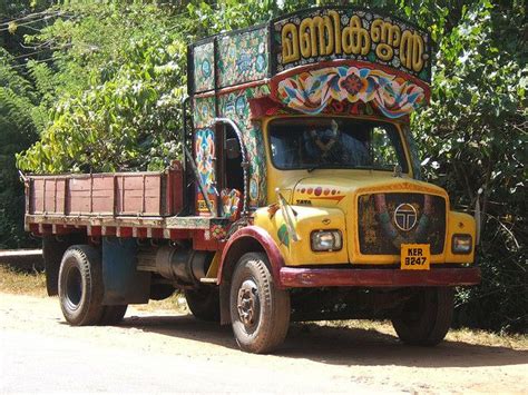 Colorful Indian Lorry Lorry Commercial Vehicle Tata Motors