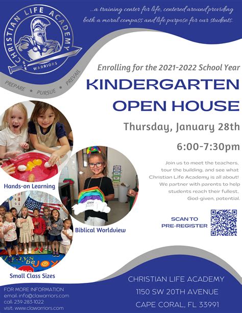 2021 2022 Kindergarten Open House Cape Coral Private Christian School