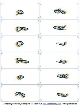 Cursive alphabet flash cards 1 (with images)