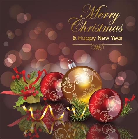 Free Vector Elegant Christmas Ornament Background Free Vector In