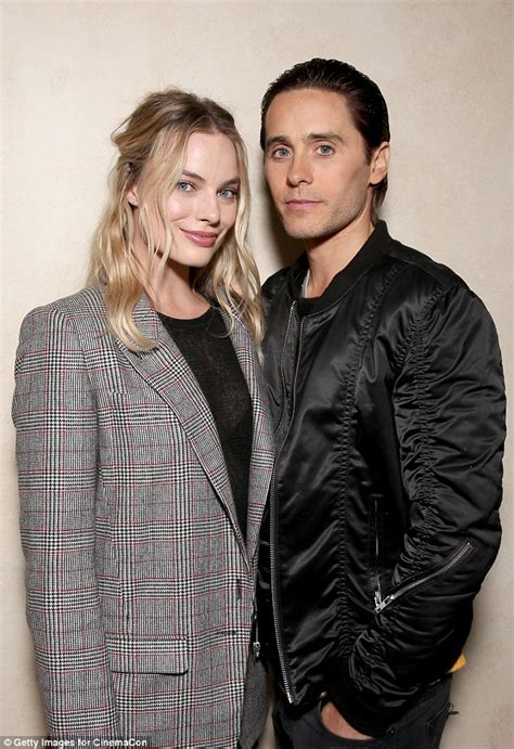 Will Smith Jared Leto And Margot Robbie Laugh With The Suicide Squad At Cinemacon Daily Mail
