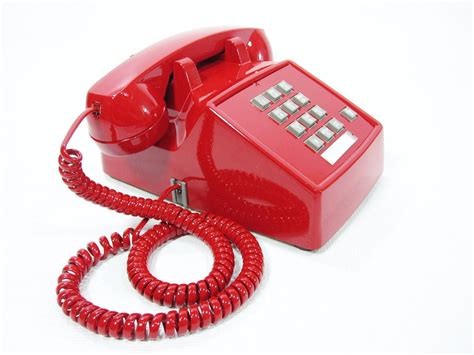 Vintage Telephone Cherry Red Push Button Phone With Images Vintage