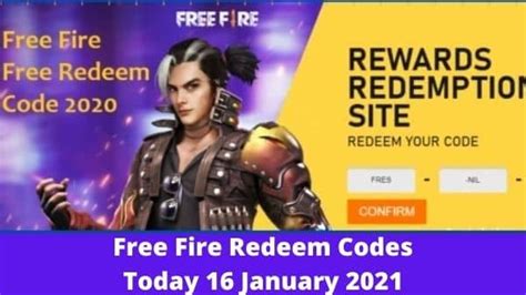 Remember share this website with your friends if you want new valid codes to appear, which are not yet redeemed. Free Fire Redeem Codes Today 16 January 2021 Updated