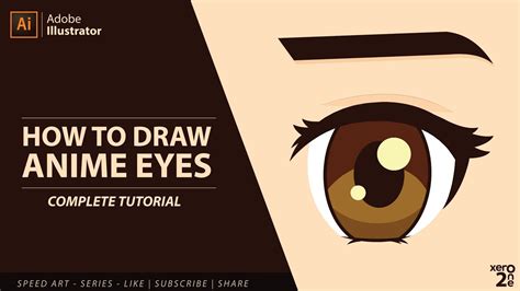 Speed Art How To Draw Anime Eyes Adobe Illustrator 2020 Tutorials
