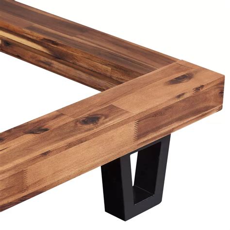Vidaxl bett mit memory matratze akazienholz massiv stahl 180x200cm. Bett Mit Matratze Akazienholz Massiv 140 X 200 Cm Betten Mit