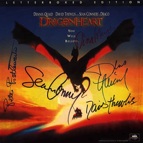 Dragonheart Cast Signed Movie Laserdisc Album Crossroad Collectibles