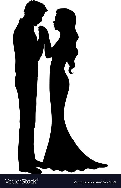 Download Wedding silhouette Royalty Free Vector Image - VectorStock