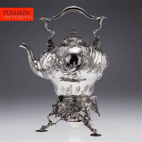 Pushkin Antiques — Antique 19thc Victorian Solid Silver Massive Tea