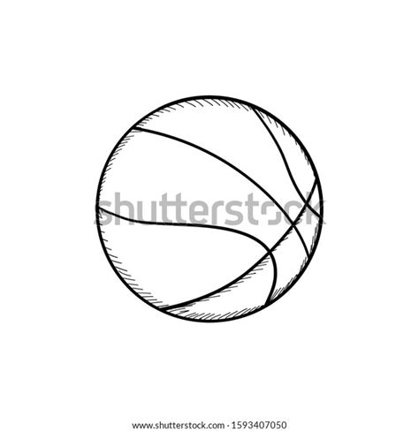 Basketball Ball Vector Sketch Stock Vector Royalty Free 1593407050