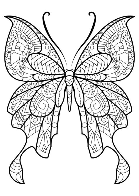 Get This Difficult Butterfly Coloring Pages For Adults