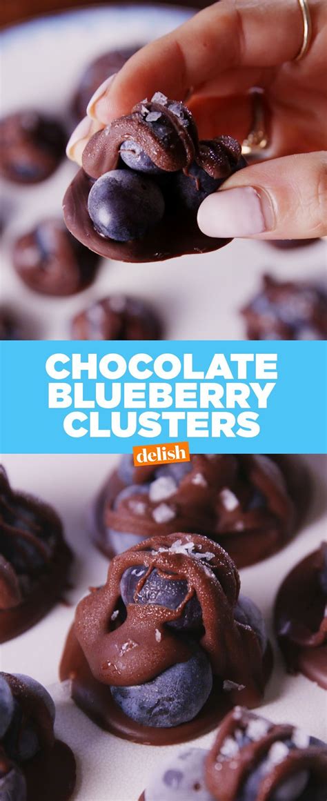 Frozen chocolate covered cappuccino crunch cake and this german chocolate coconut. Chocolate Blueberry Clusters | Recipe in 2020 | Chocolate dessert recipes, Low carb peanut ...