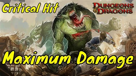 In dnd 5e (the wizards of the coast tabletop roleplaying game dungeons and dragons 5th edition) what makes dnd feats a popular customization option? D&D (5e): Maximum Critical Hit Damage (Variant Rule) - YouTube