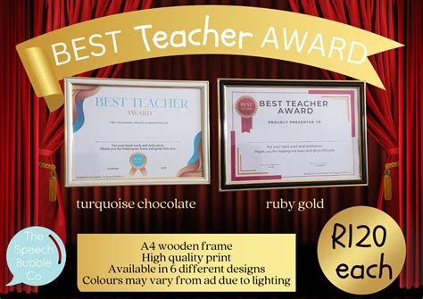 Best Teacher Awards The Speech Bubble Co