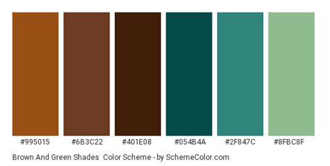 Brown And Green Shades Color Scheme Bronze