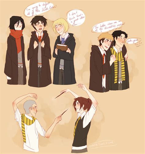 Hogwarts And Snk By Prucanisawesome On Deviantart Attack On Titan Anime Crossover Hogwarts