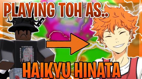 Playing Toh As Hinata Haikyu Tower Of Hell Roblox Gariox Youtube