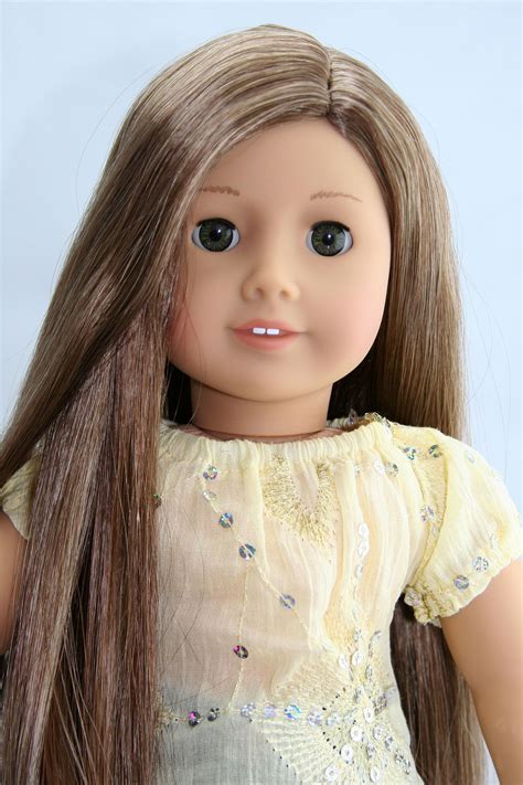 Custom Ooak American Girl Doll ~ Multi Tone Caramel Brown Hair With