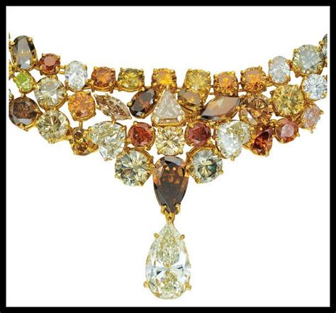 A Natural Fancy Colored Diamond Necklace Diamonds In The Library