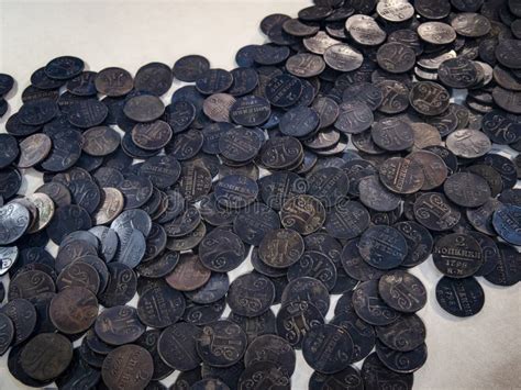 Treasure With Copper Coins Of The 18th Century Of The Russian Empire