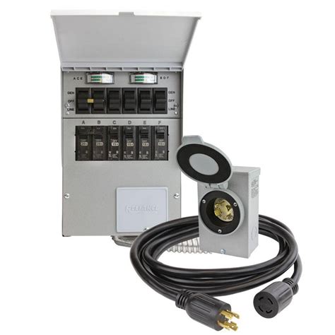 Reliance Controls 30 Amp 250 Volt 7500 Watt Non Fuse 6 Circuit Transfer