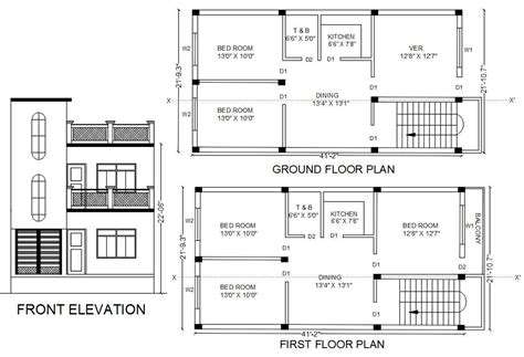 Two Story House Layout Floor Plan Cad Drawings Autocad File Cadbull Porn Sex Picture