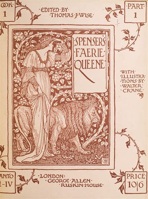 The Faerie Queene Edmund Spenser First Edition Walter Crane First