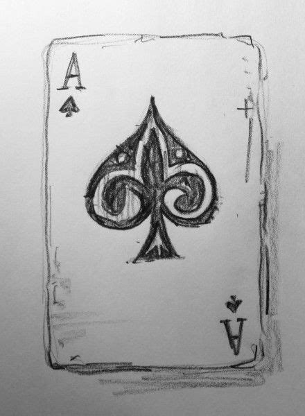 How to draw a front face. 1,000 things to draw #4: Ace of spades … | Cool drawings