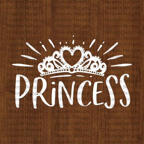 Princess Crown Design Svg Eps Dxf Png Silhouette Cut Files Cricut
