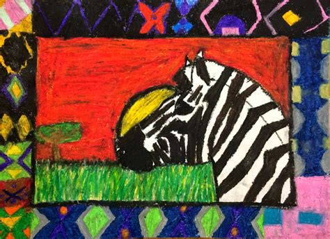 This is a reinterpretation of an illustration by benjamin lacombe coloring page of a sunny afternoon in a downtown with timbered houses, and an unicorn statue Art. Eat. Tie Dye. Repeat.: 5th Grade African Animals