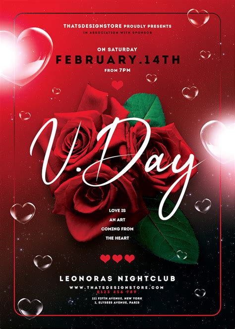 Valentines Day Flyer Template V20 Party Flyers For Photoshop