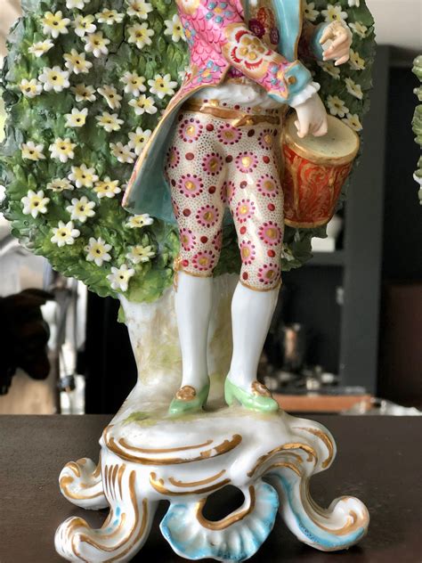 Pair Of Chelsea Style Porcelain Figurines European Antiques