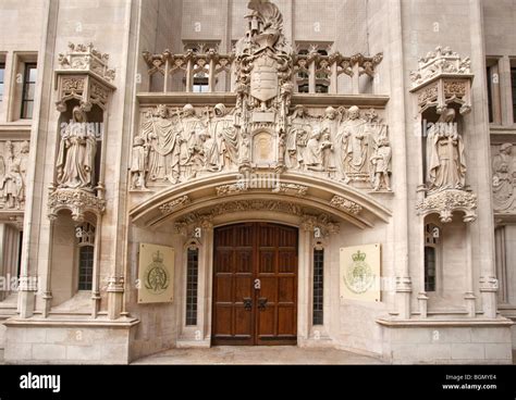 Supreme Court Entrance Westminster London England Uk United Kingdom Gb