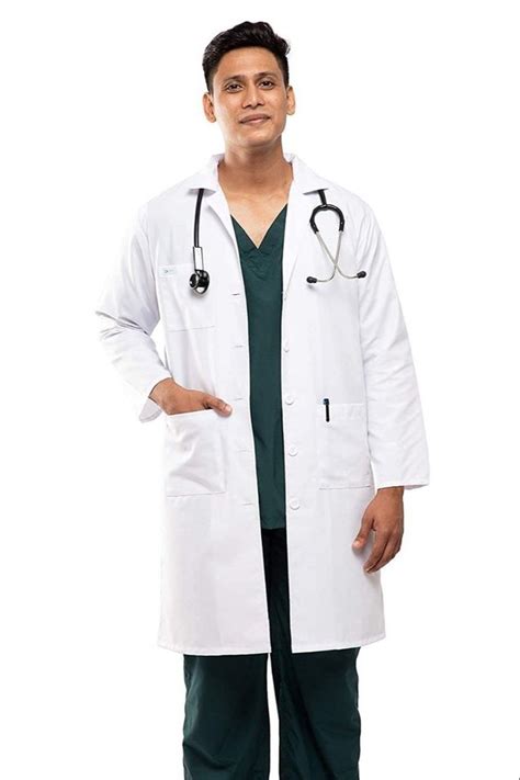 White Unisex Full Sleeves Doctor Coat For Hospital Size 34 44 At Rs